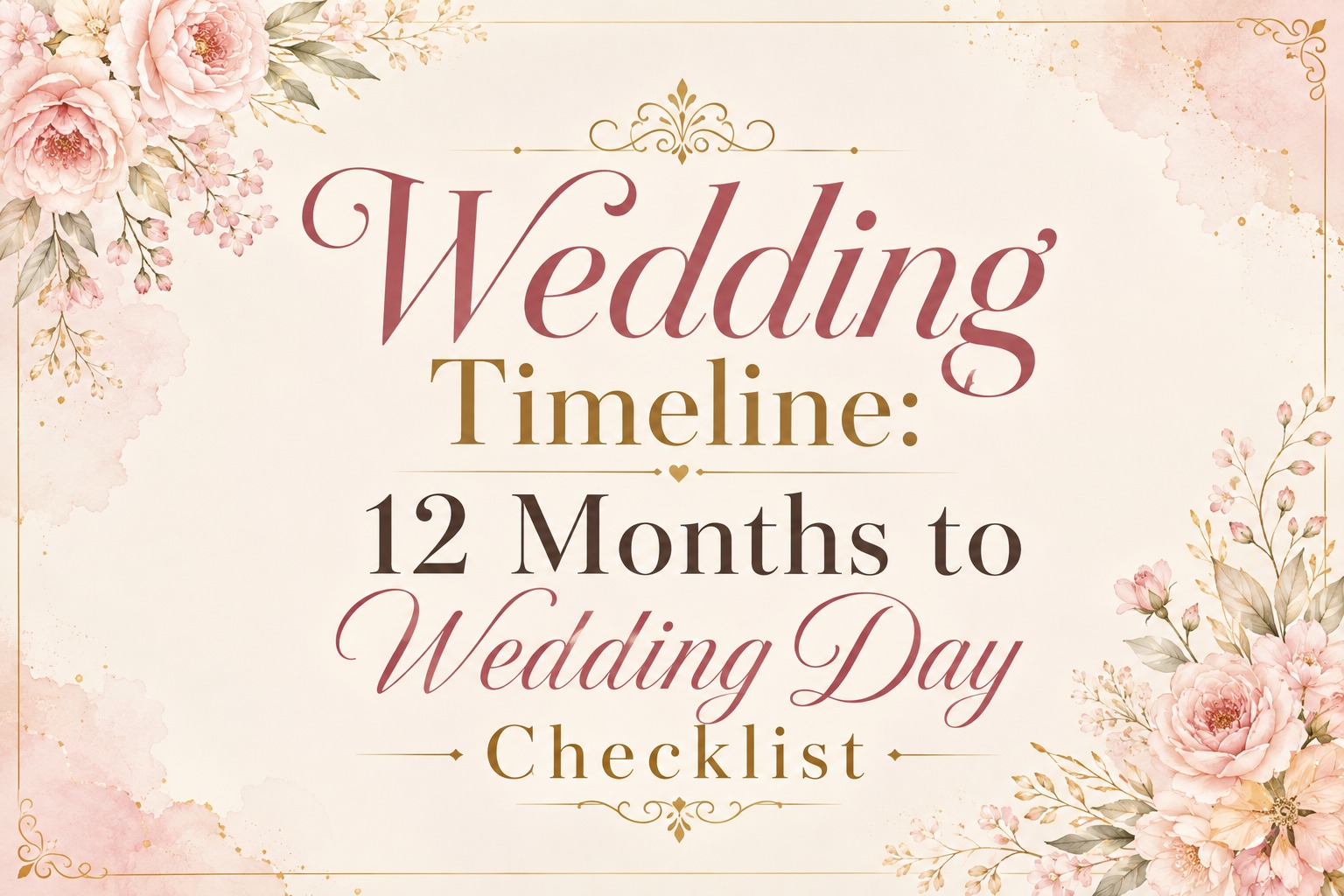 Wedding Timeline: 12 Months to Wedding Day Checklist